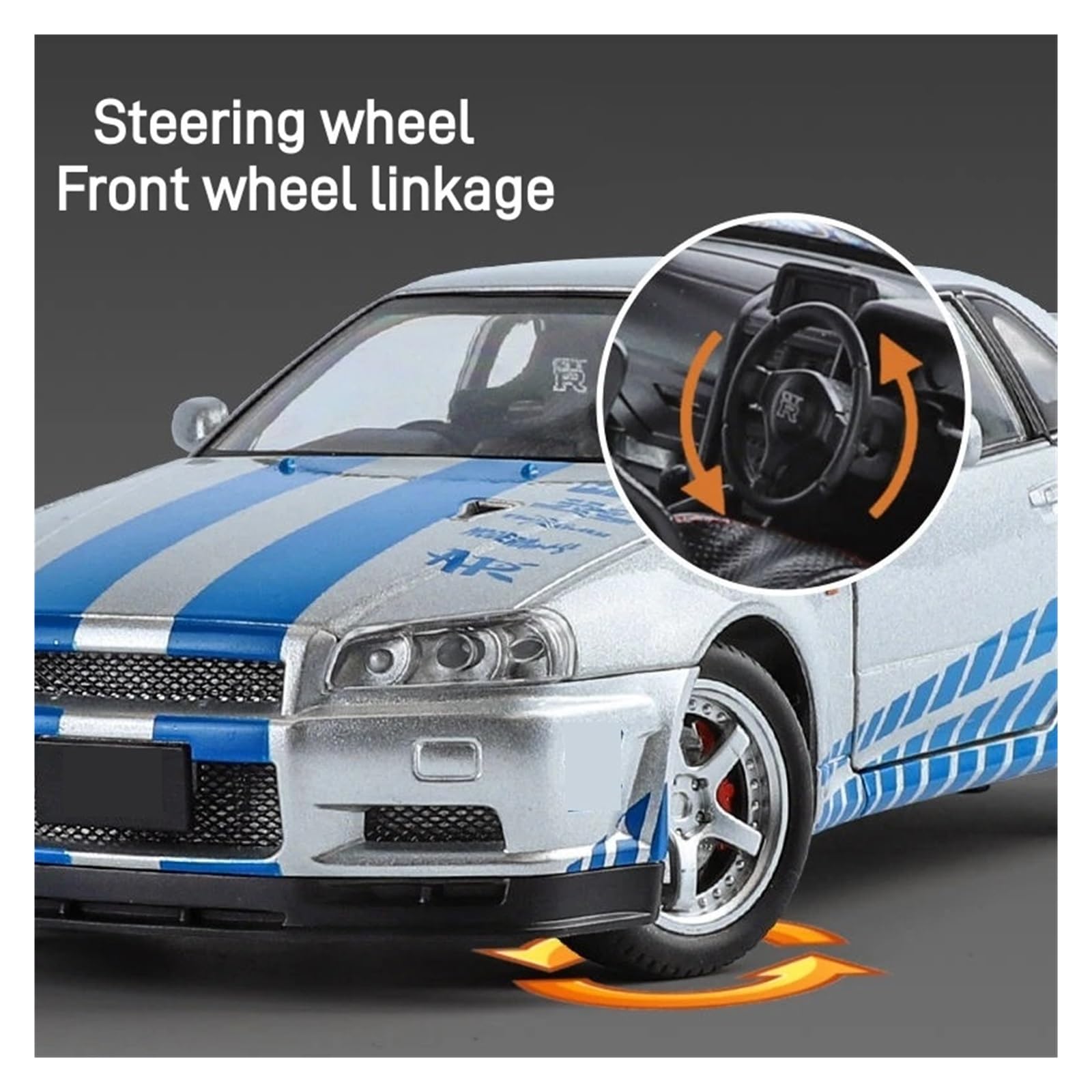 Amazon.co.jp: ダイキャストカー 1 24 日産スカイライン GTR-R34 合金